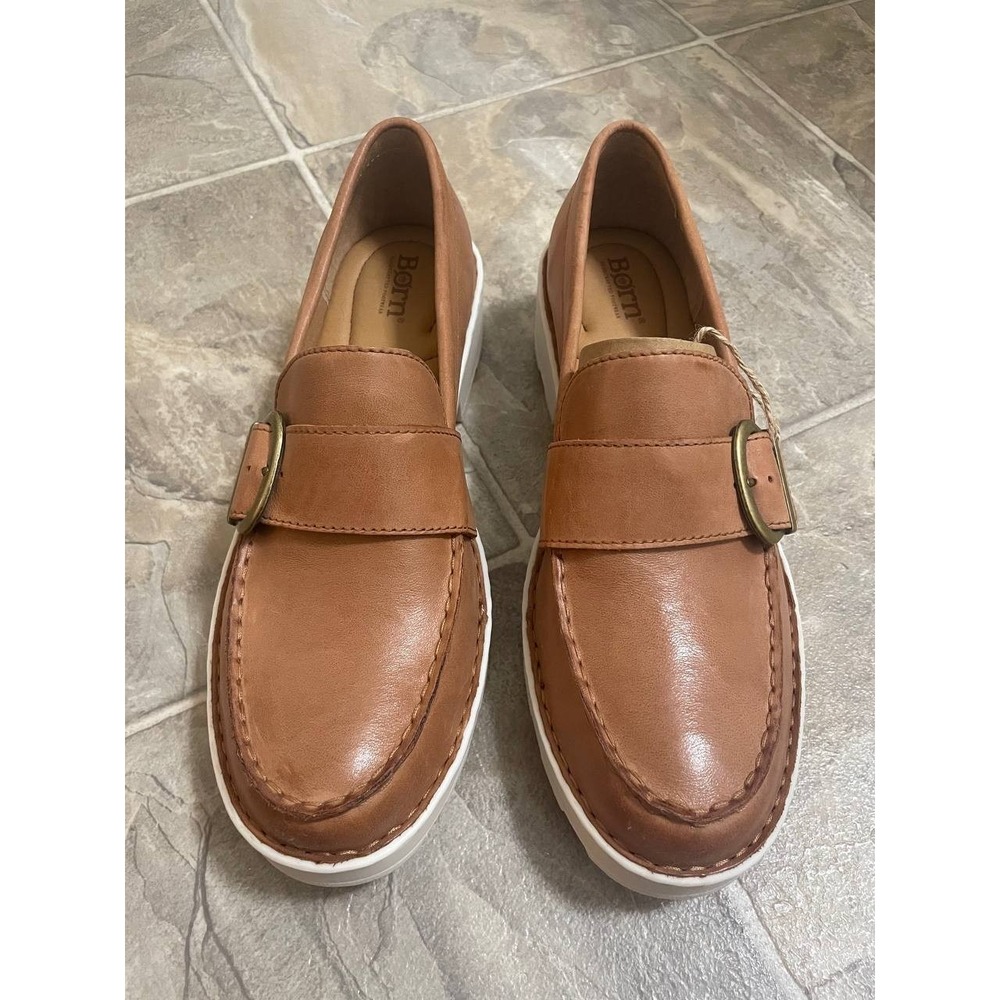 Born Contessa Loafers Womens 10 Brown Leather Slip On Shoes - Picture 2 of 10